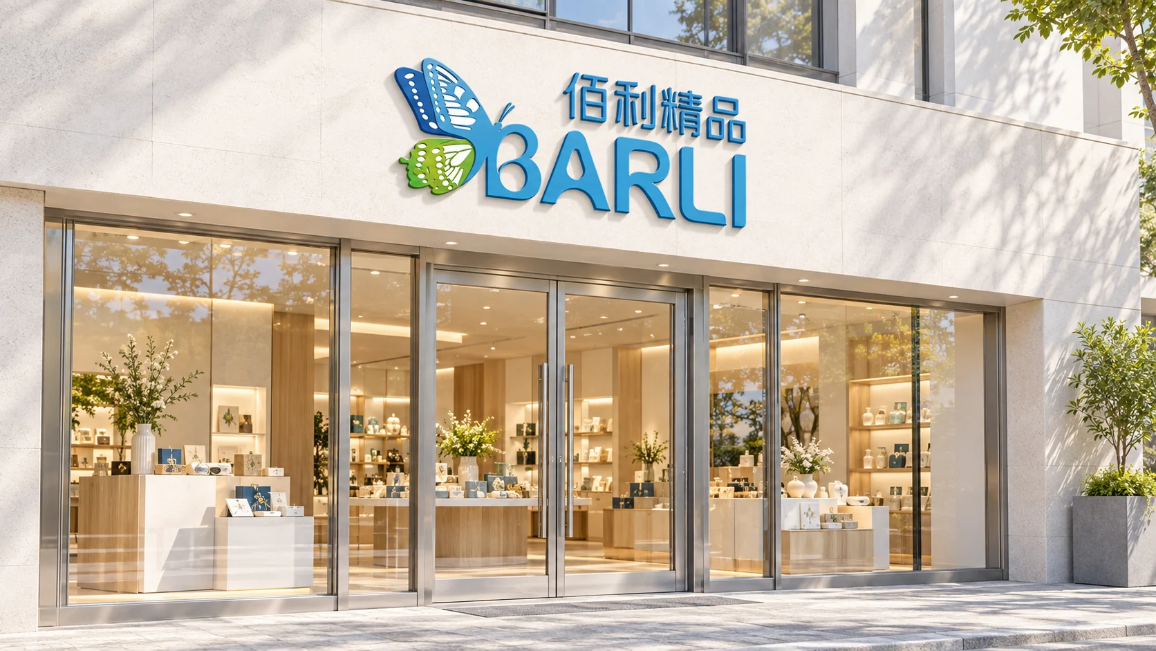佰利精品 BARLI — 门店视觉应用示意